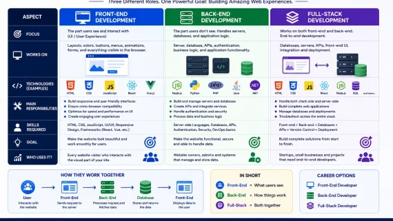 Front-End vs Back-End vs Full-Stack Development What's the Difference